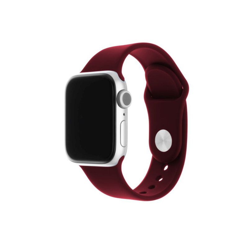 Curea Apple Watch Ultra Fixed Silicone Sporty Strap Set, rosu inchis