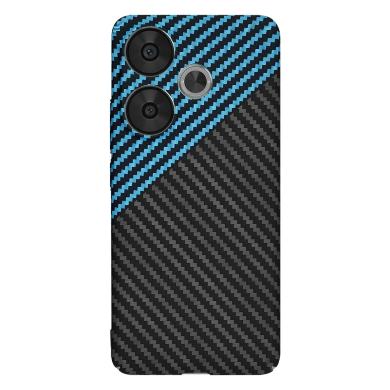 Husa Xiaomi Poco F6 Techsuit Carbonite FiberShell, bleu