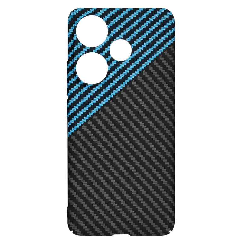 Husa Xiaomi Poco F6 Techsuit Carbonite FiberShell, bleu