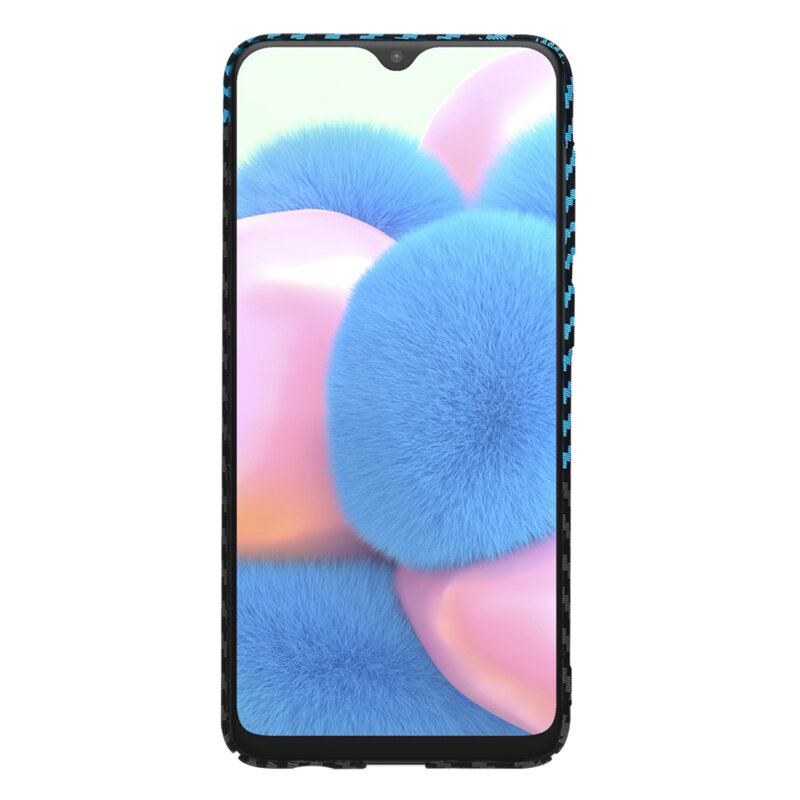 Husa Samsung Galaxy A50s Techsuit Carbonite FiberShell, bleu