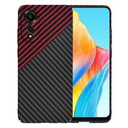 Husa Oppo A78 4G Techsuit Carbonite FiberShell, rosu inchis