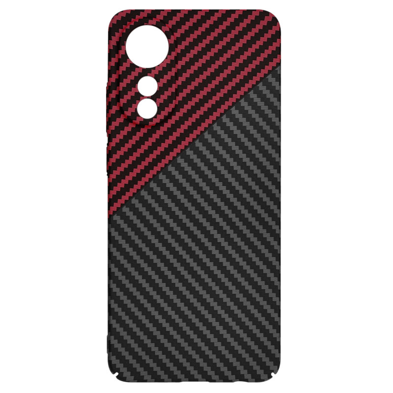 Husa Oppo A78 4G Techsuit Carbonite FiberShell, rosu inchis