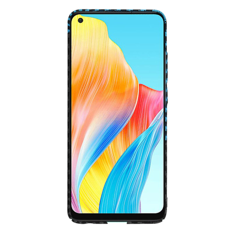 Husa Oppo A78 4G Techsuit Carbonite FiberShell, bleu