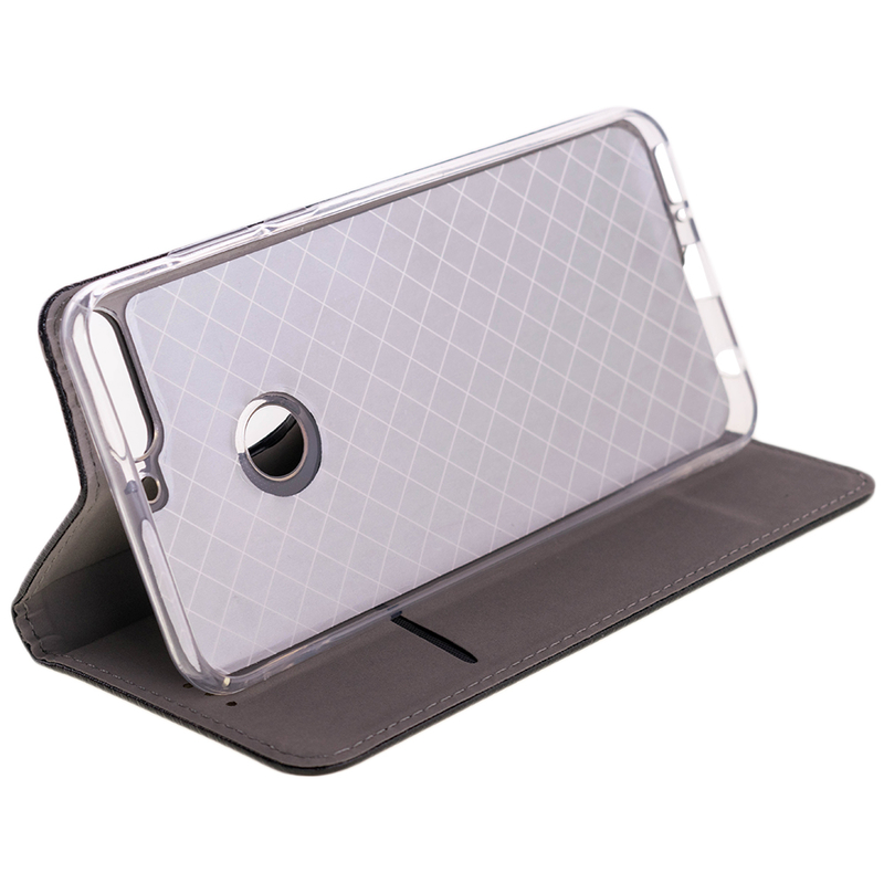 Husa Smart Book Huawei Y7 Prime 2018 Flip Negru