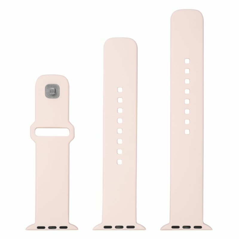 Curea Apple Watch 4 44mm Fixed Silicone Sporty Strap Set, roz