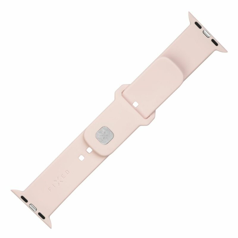 Curea Apple Watch 10 46mm Fixed Silicone Sporty Strap Set, roz