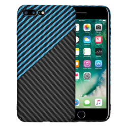 Husa iPhone 7 Plus Techsuit Carbonite FiberShell, bleu