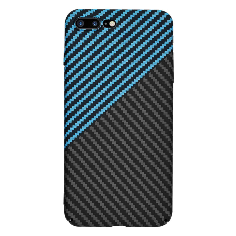 Husa iPhone 7 Plus Techsuit Carbonite FiberShell, bleu