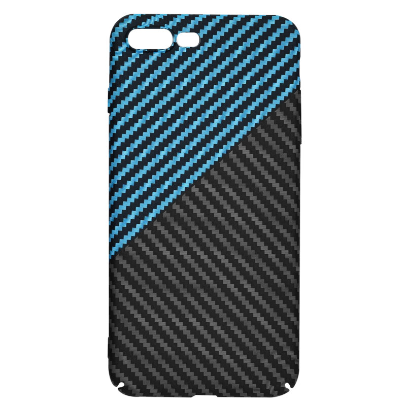 Husa iPhone 7 Plus Techsuit Carbonite FiberShell, bleu