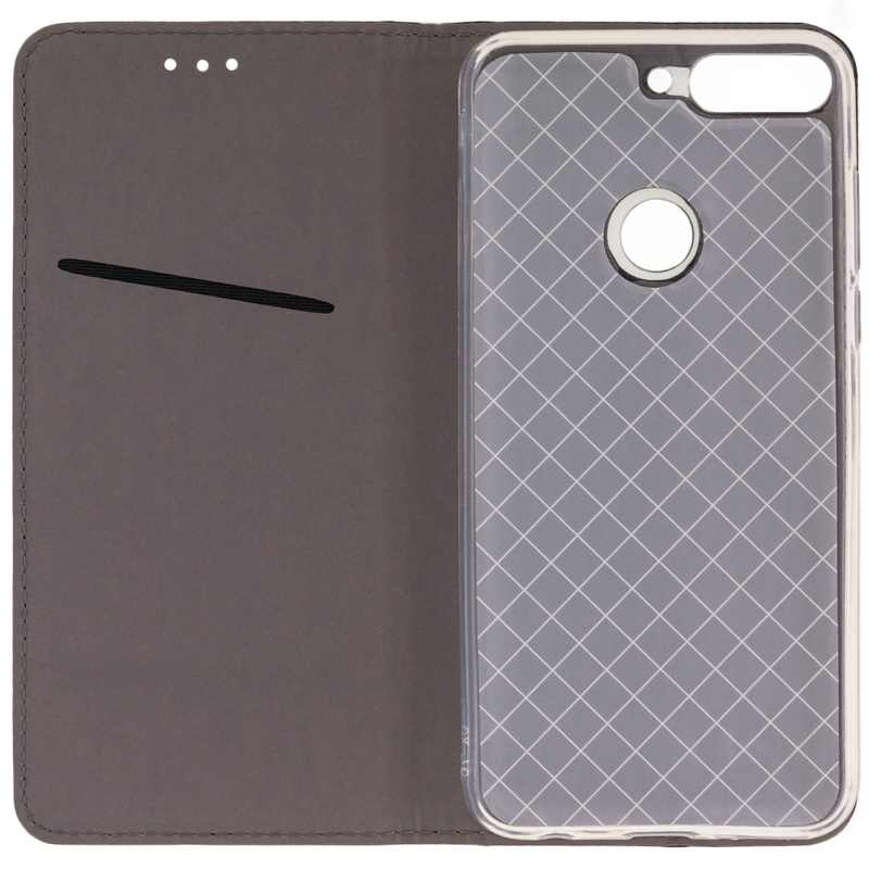 Husa Smart Book Huawei Y7 Prime 2018 Flip Negru