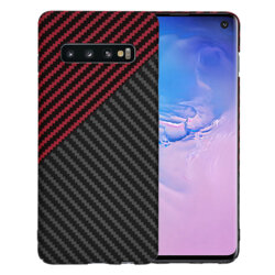 Husa Samsung Galaxy S10 Techsuit Carbonite FiberShell, rosu inchis