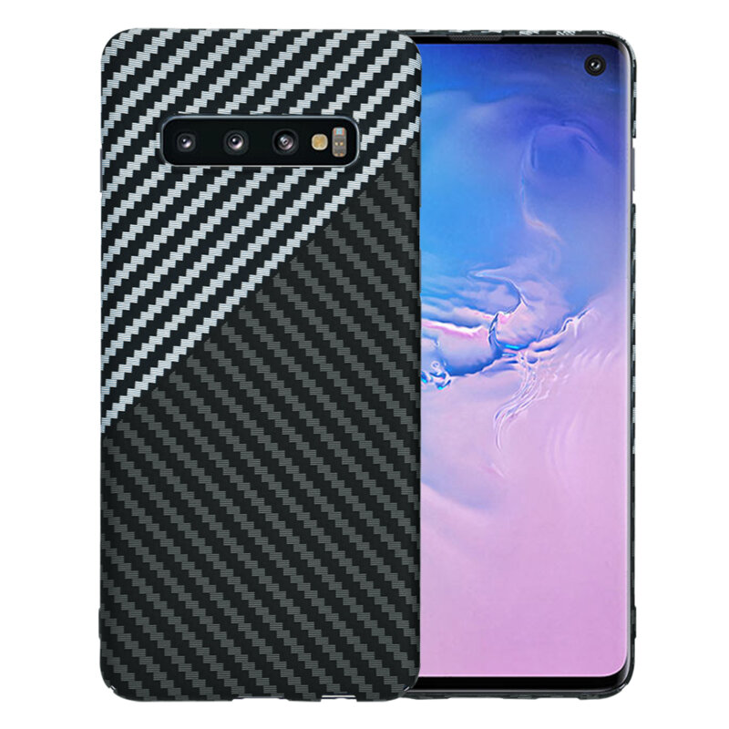 Husa Samsung Galaxy S10 Techsuit Carbonite FiberShell, gri