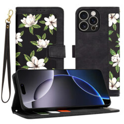 Husa personalizata fete iPhone 16 Pro Max Techsuit FlipCraft, negru