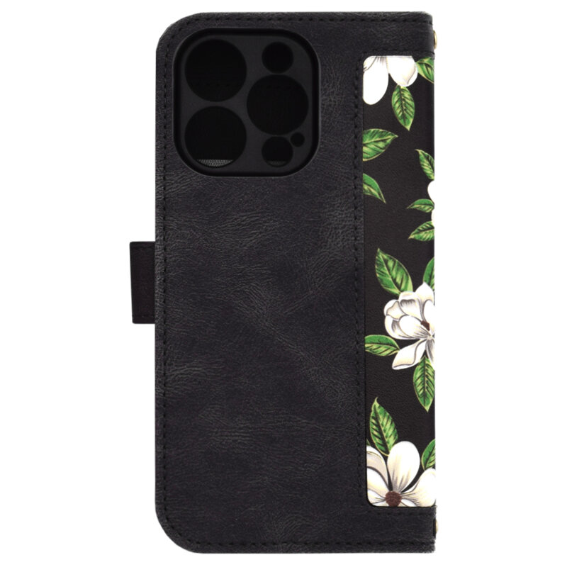 Husa personalizata fete iPhone 16 Pro Techsuit FlipCraft, negru