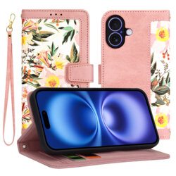 Husa personalizata fete iPhone 16 Techsuit FlipCraft, roz