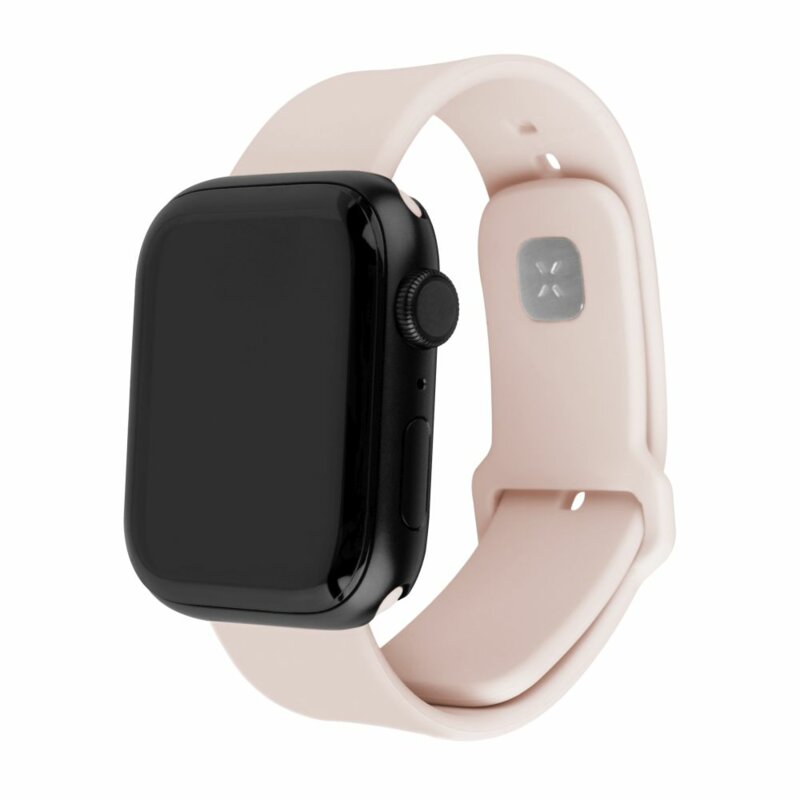 Curea Apple Watch 10 42mm Fixed Silicone Sporty Strap Set, roz