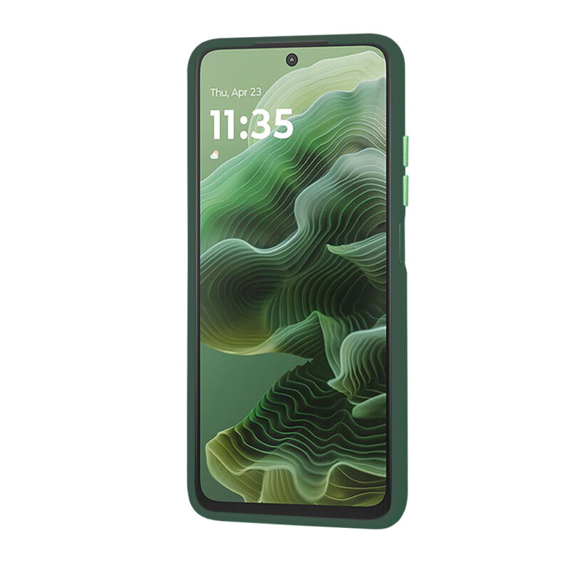 Husa Motorola Moto G35 Techsuit HaloFrost Series, verde inchis
