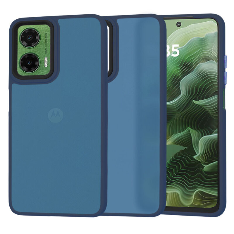 Husa Motorola Moto G35 Techsuit HaloFrost Series, bleumarin