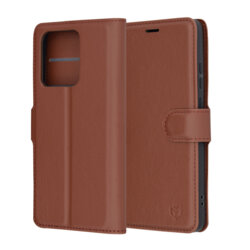 Husa Motorola Edge 50 Neo Techsuit Leather Folio, maro