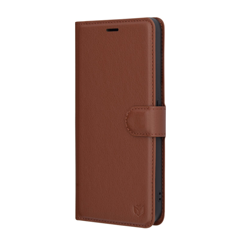 Husa Nothing CMF Phone 1 Techsuit Leather Folio, maro