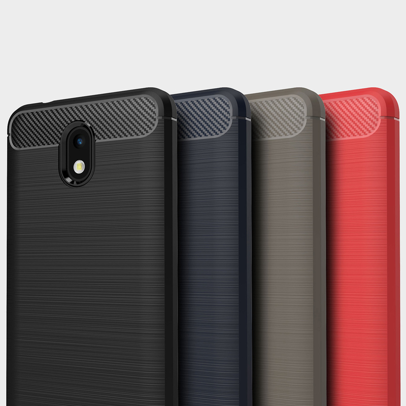 Husa Nokia 2 Techsuit Carbon Silicone, rosu