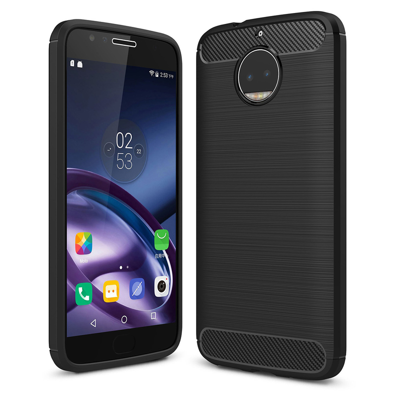 Husa Motorola Moto G5S Plus TPU Carbon Negru