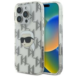 Husa iPhone 16 Pro Karl Lagerfeld IML Luxury Electroplated, Karl Head, transparent, KLHCP16LHKLPKHT