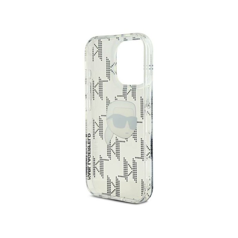 Husa iPhone 16 Pro Karl Lagerfeld IML Luxury Electroplated, Karl Head, transparent, KLHCP16LHKLPKHT