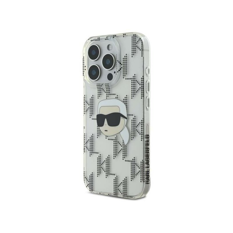 Husa iPhone 16 Pro Karl Lagerfeld IML Luxury Electroplated, Karl Head, transparent, KLHCP16LHKLPKHT