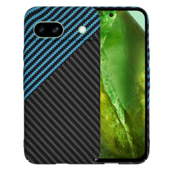 Husa Google Pixel 8a Techsuit Carbonite FiberShell, bleu