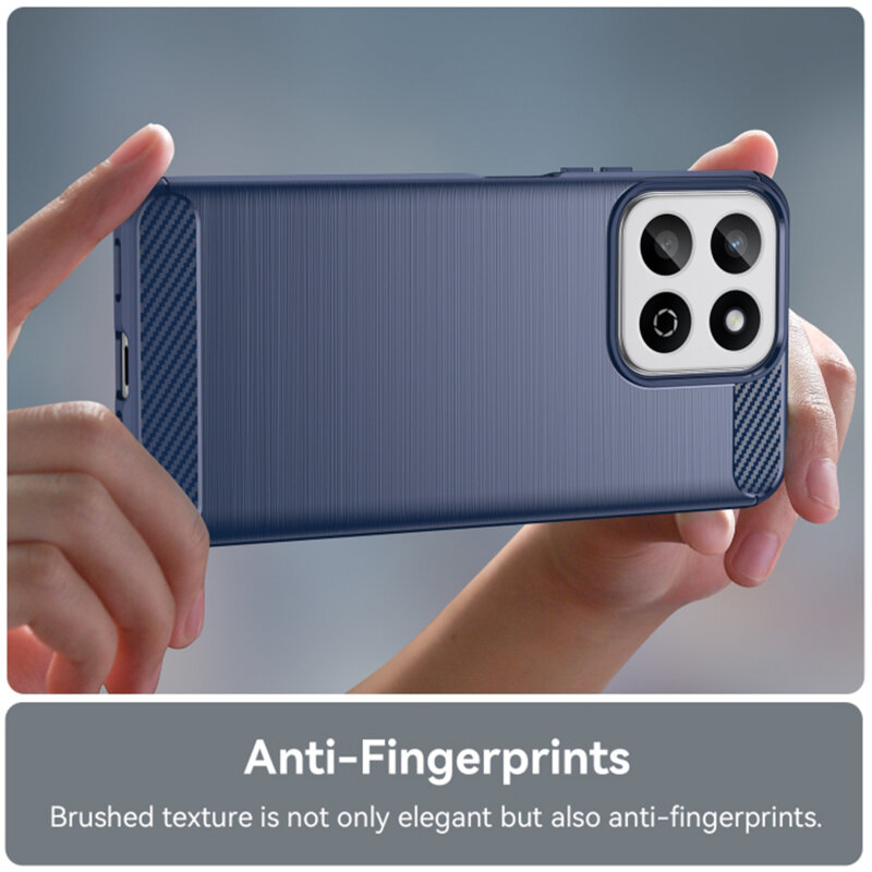 Husa Honor X7c Techsuit Carbon Silicone, albastru