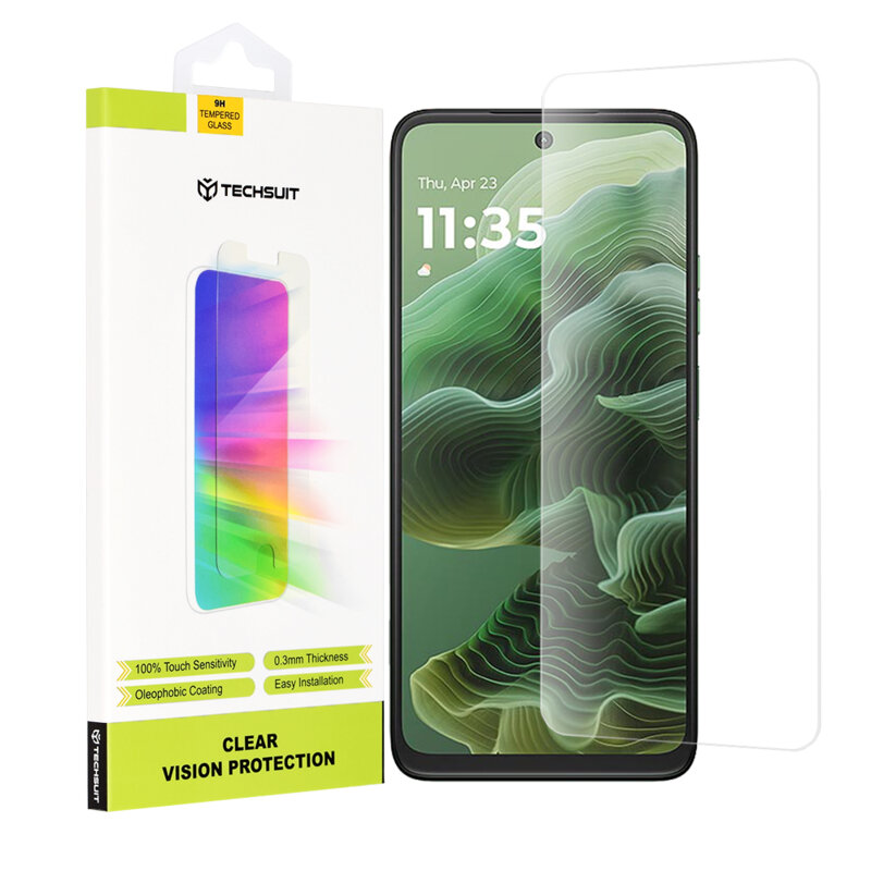 Folie sticla Motorola Moto G35 Techsuit Clear Vision Glass, transparenta