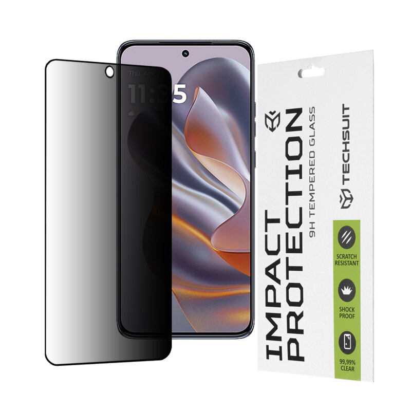Folie sticla Motorola Edge 50 Neo Techsuit 111D Privacy Full Glue, negru
