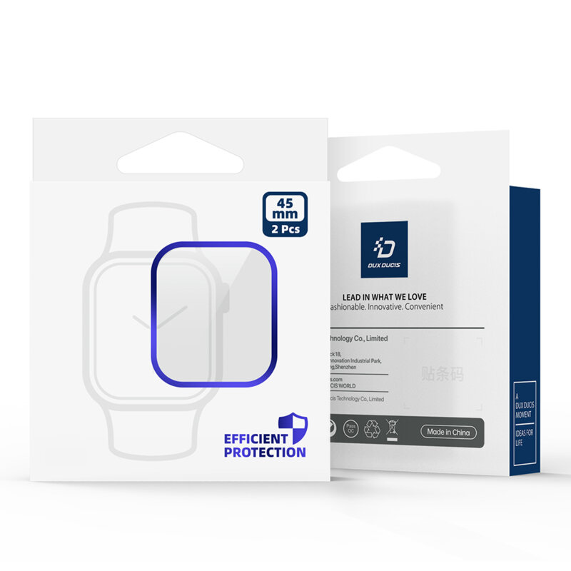 [Pachet 2x] Folie Apple Watch 5 44mm Dux Ducis Pmma Screen Protector Series, negru