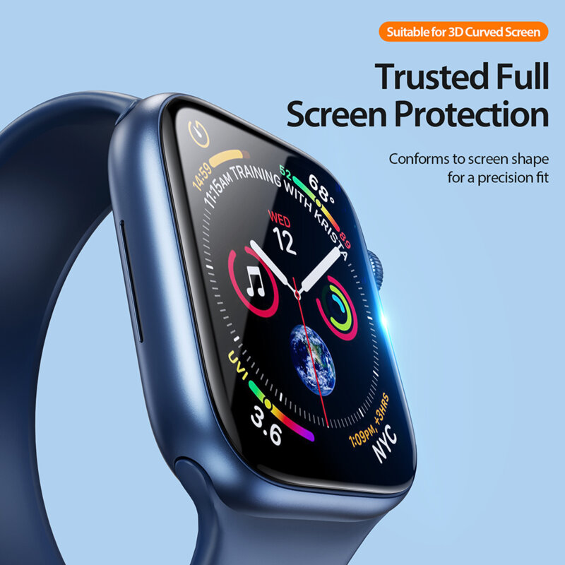 [Pachet 2x] Folie Apple Watch 6 44mm Dux Ducis Pmma Screen Protector Series, negru
