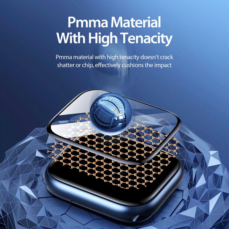 [Pachet 2x] Folie Apple Watch 6 44mm Dux Ducis Pmma Screen Protector Series, negru