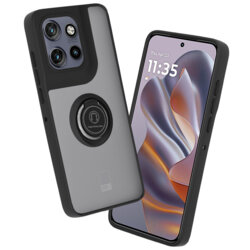 Husa Motorola Edge 50 Neo Techsuit Glinth cu inel suport stand magnetic, negru