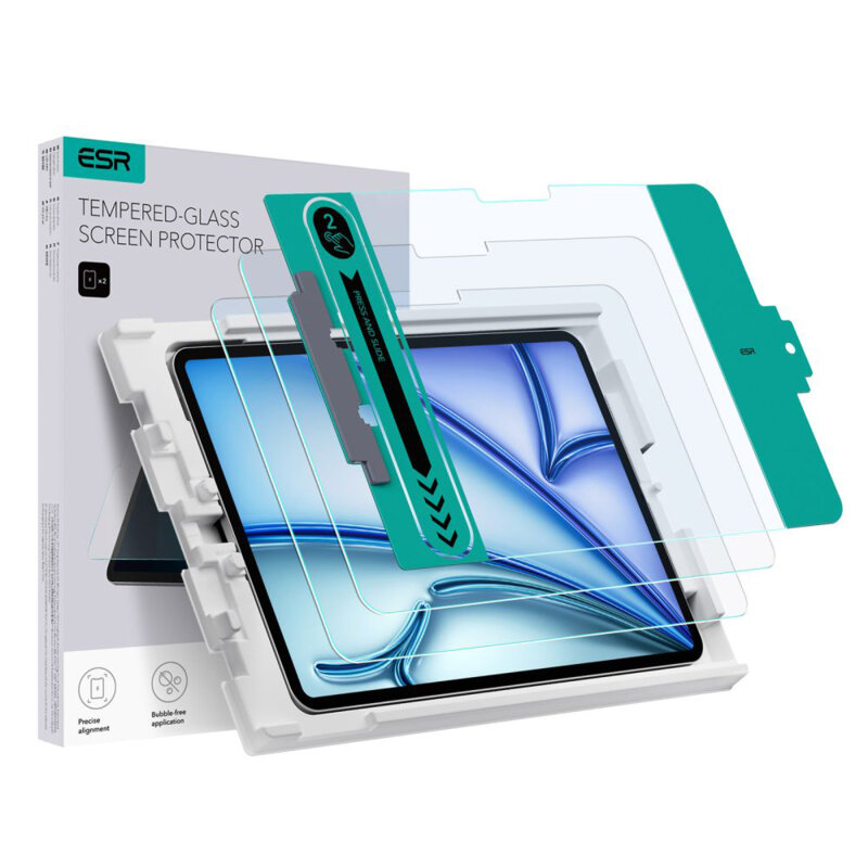 [Pachet 2x] Folie iPad Air 11 (2024) sticla ESR Tempered Glass 9H, transparenta
