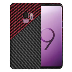Husa Samsung Galaxy S9 Techsuit Carbonite FiberShell, rosu inchis