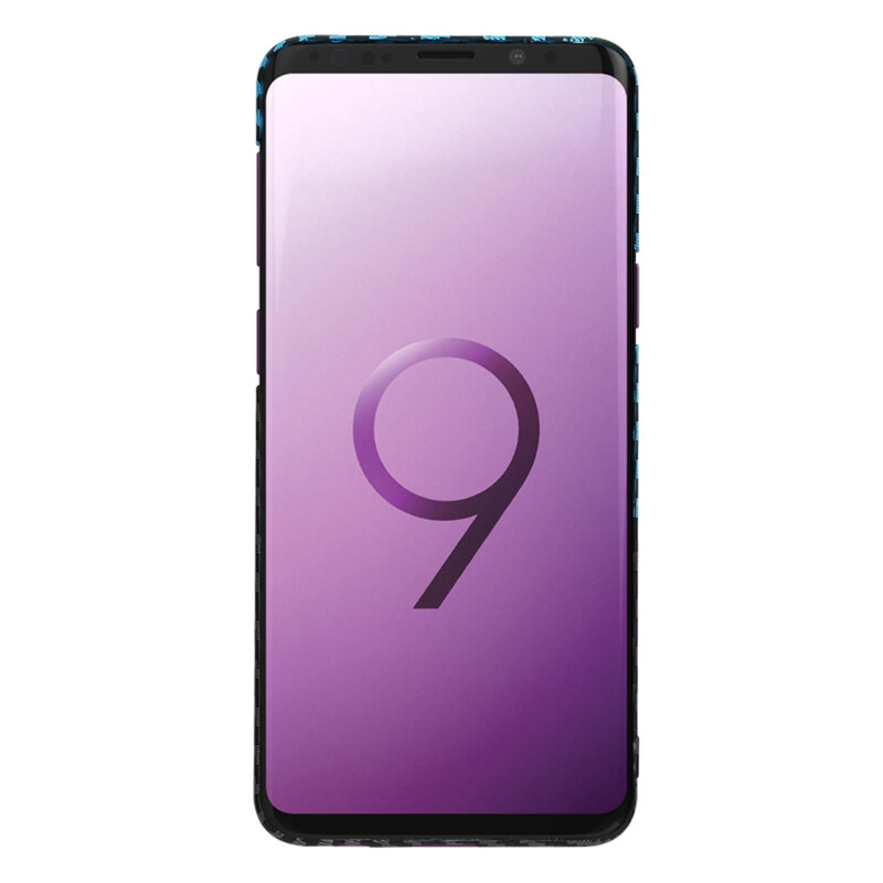 Husa Samsung Galaxy S9 Techsuit Carbonite FiberShell, bleu