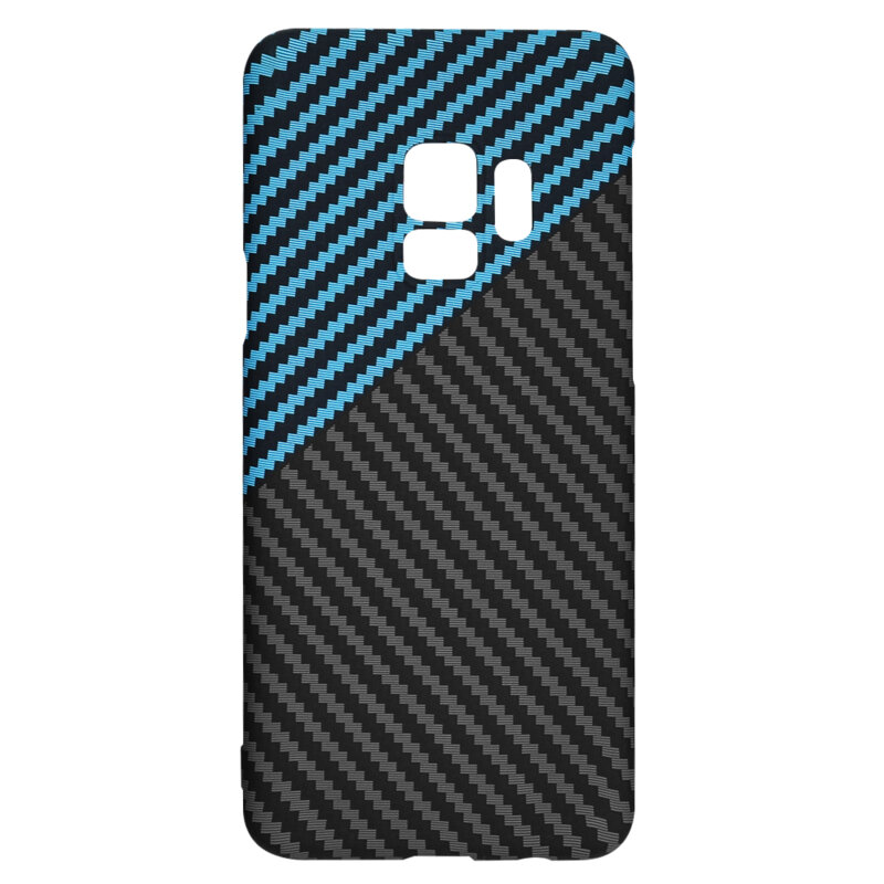 Husa Samsung Galaxy S9 Techsuit Carbonite FiberShell, bleu