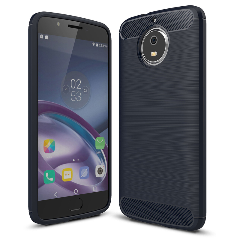 Husa Motorola Moto G5S Techsuit Carbon Silicone, albastru