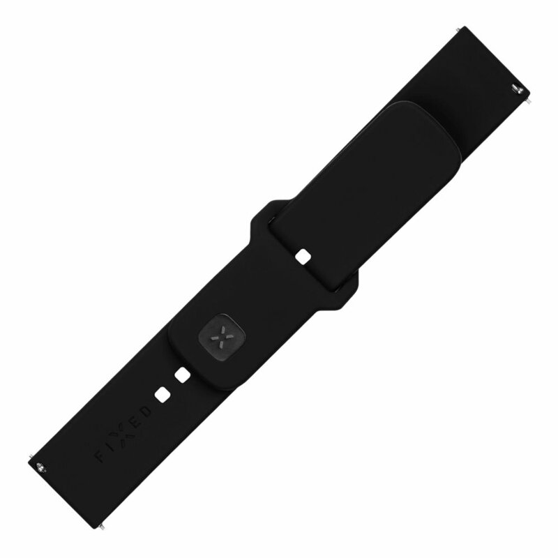 Curea Fossil Hybrid 22mm Fixed Silicone Sporty Strap Set, negru