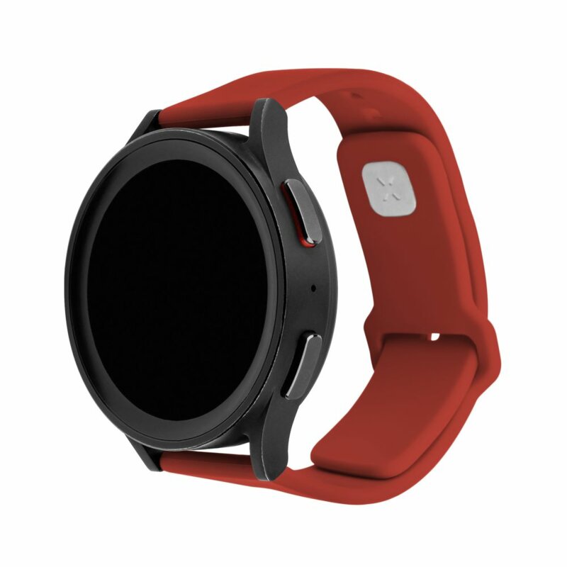 Curea Fossil Hybrid 22mm Fixed Silicone Sporty Strap Set, rosu