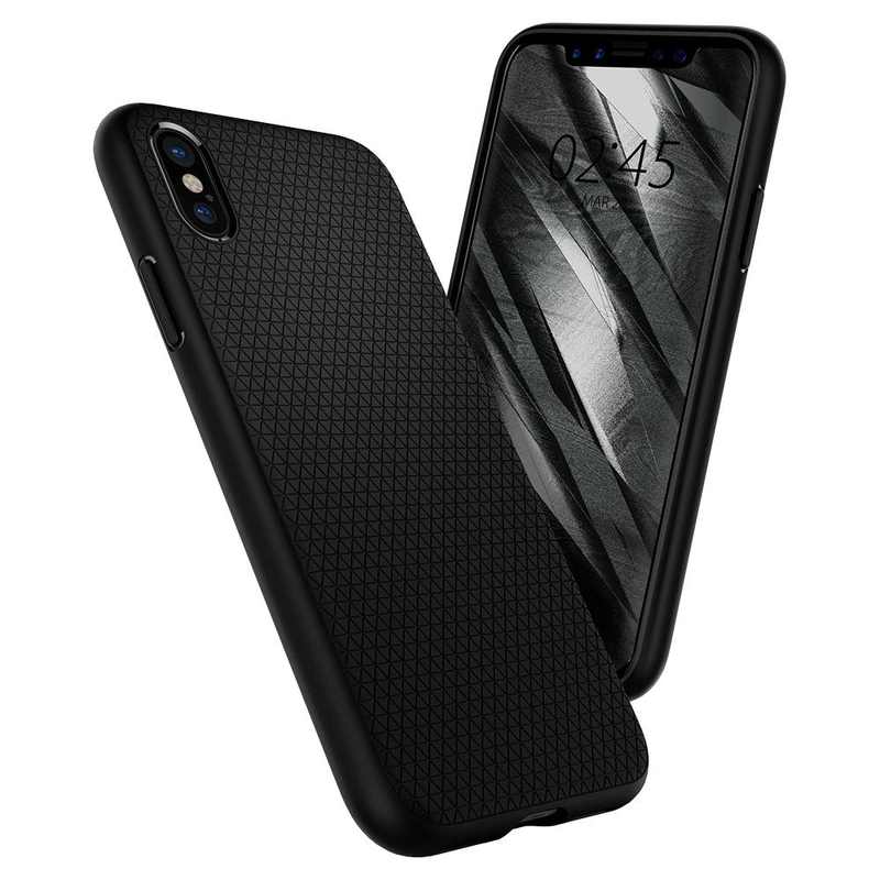 Husa iPhone X, iPhone 10 Spigen Liquid Air - Black