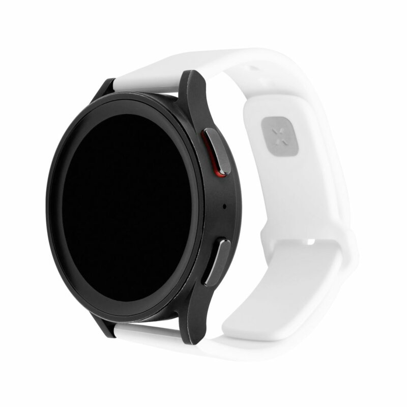 Curea Samsung Galaxy Watch4 Classic 42mm Fixed Silicone Sporty Strap Set, alb