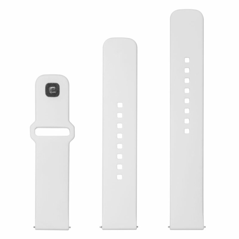 Curea Huawei Watch GT 2 42mm Fixed Silicone Sporty Strap Set, alb