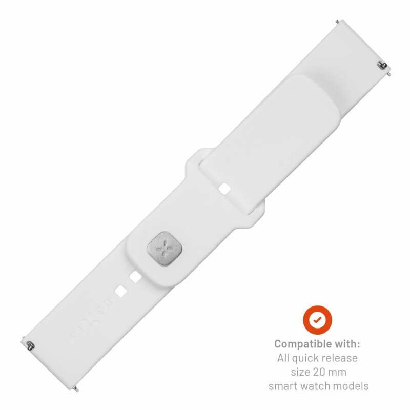 Curea Mobvoi TicWatch GTH Pro Fixed Silicone Sporty Strap Set, alb