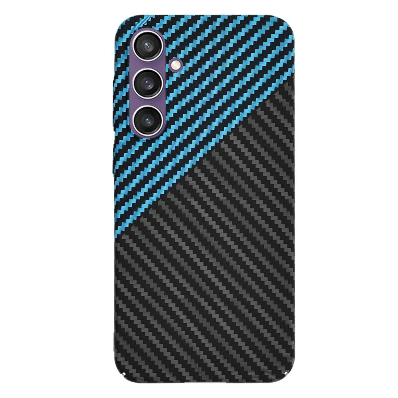 Husa Samsung Galaxy S23 FE Techsuit Carbonite FiberShell, bleu