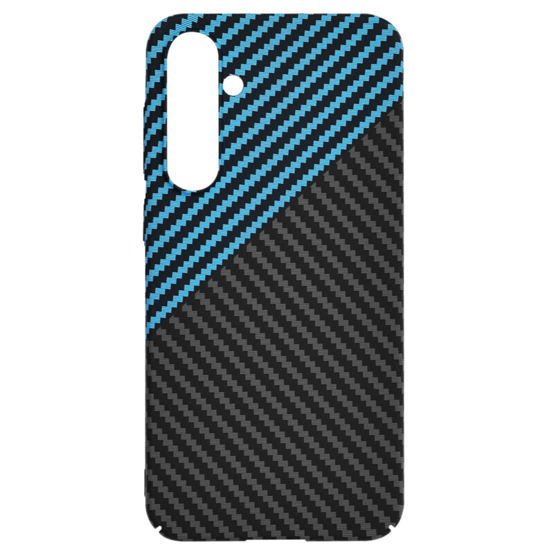 Husa Samsung Galaxy S23 FE Techsuit Carbonite FiberShell, bleu